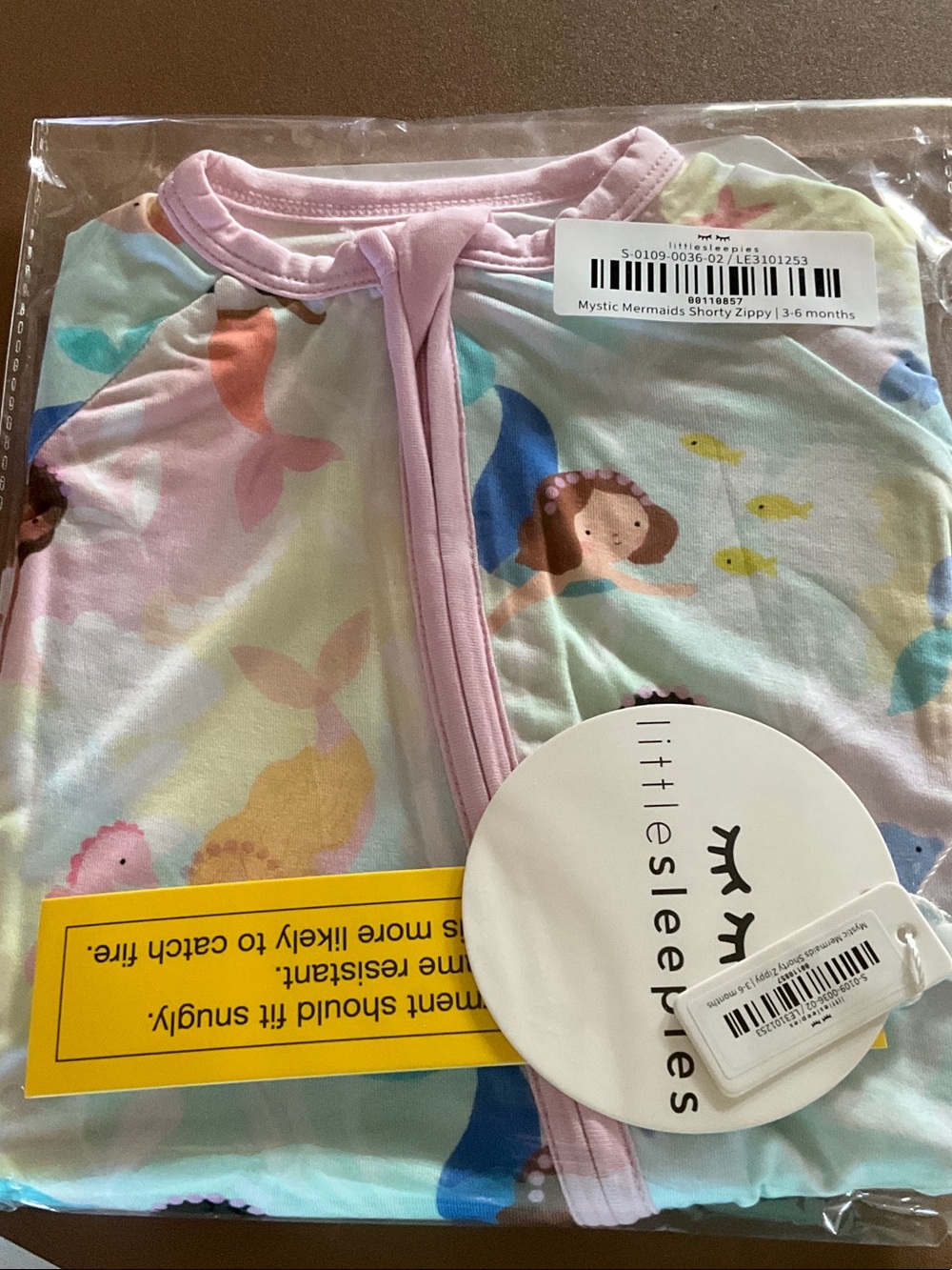 Little Sleepies Mystic Mermaid Zippered Shorty